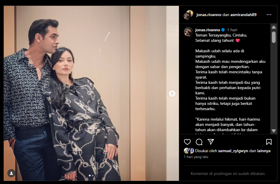 Asmirandah dan Jonas R.